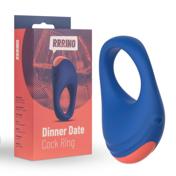 Синее эрекционное кольцо RRRING Dinner Date Cock Ring Синее эрекционное кольцо RRRING Dinner Date Cock Ring