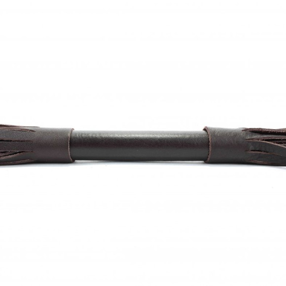 Коричневая кожаная плётка - 60 см.