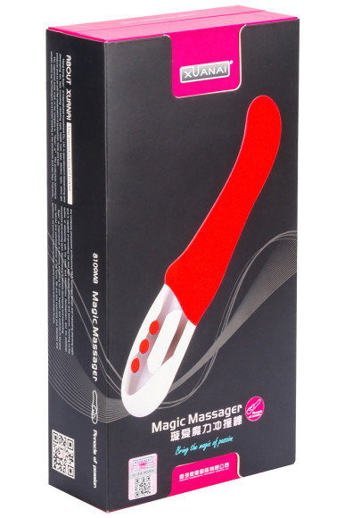 Ярко-розовый пульсирующий массажер - 26 см. Ярко-розовый пульсирующий массажер - 26 см.