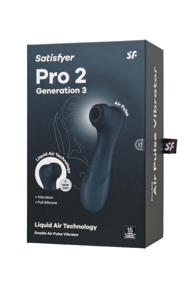 Черный вакуумный стимулятор клитора Satisfyer Pro 2 Generation 3 Черный вакуумный стимулятор клитора Satisfyer Pro 2 Generation 3