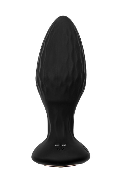 Черная анальная вибровтулка Tucana с ротацией и управлением через приложение - 12 см. Черная анальная вибровтулка Tucana с ротацией и управлением через приложение - 12 см.