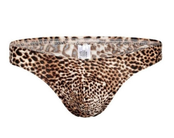 Мужские трусы-тонги с леопардовым принтом Мужские трусы-тонги с леопардовым принтом