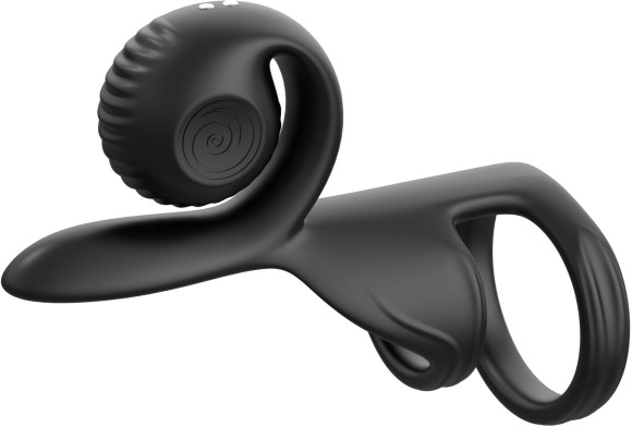 Черная насадка на пенис SVibe Jovi с пультом ДУ Черная насадка на пенис SVibe Jovi с пультом ДУ