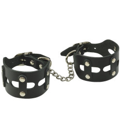 Черные кожаные наручники Цезарь Черные кожаные наручники Цезарь