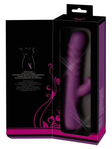 Фиолетовый вибратор-кролик 2 Function Rabbit Vibrator - 23,7 см.