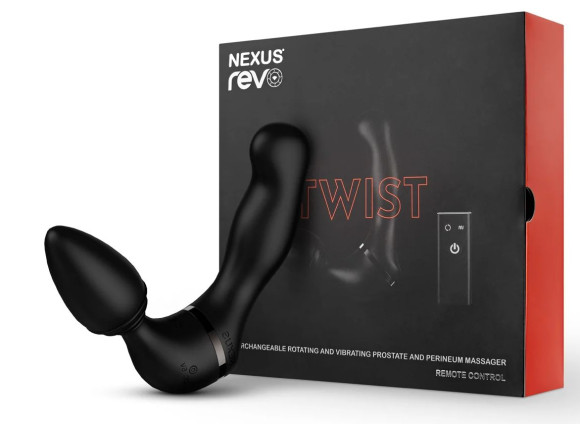 Черный гибридный вибромассажер Nexus Revo Twist Черный гибридный вибромассажер Nexus Revo Twist