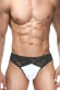 Мужские черно-белые трусы-танга Мужские черно-белые трусы-танга