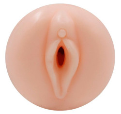 Телесный мастурбатор-вагина Miss в черной колбе Телесный мастурбатор-вагина Miss в черной колбе