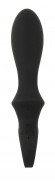 Черный вибратор для точки G с функцией расширения - 18,1 см.