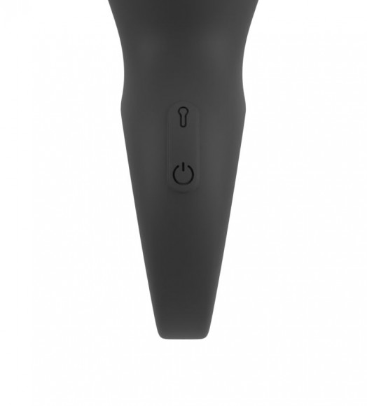 Черный вибратор для точки G с функцией расширения - 18,1 см.