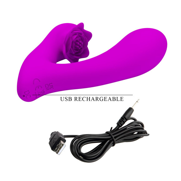 Лиловый вибратор Nadal для двойной стимуляции