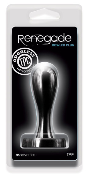 Черная анальная пробка Bowler Plug MD - 11 см. Черная анальная пробка Bowler Plug MD - 11 см.