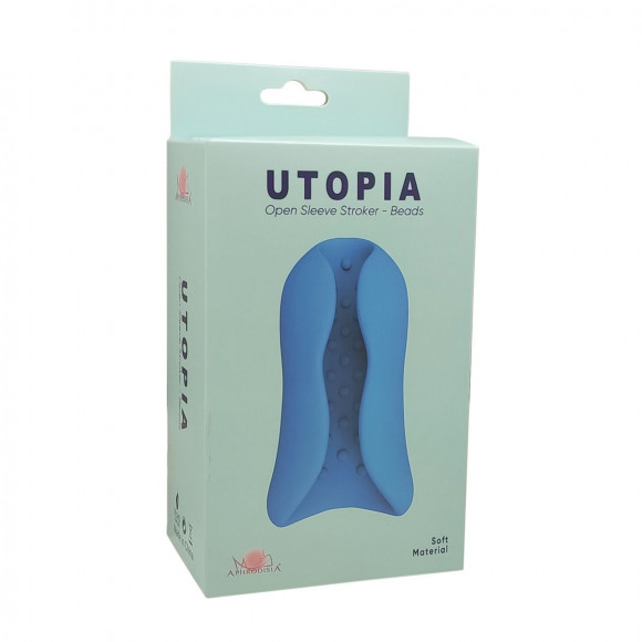 Голубой мастурбатор открытого типа Utopia Beads