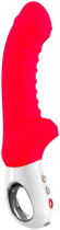 Красный вибратор с рёбрышками Tiger - 22,3 см. Красный вибратор с рёбрышками Tiger - 22,3 см.