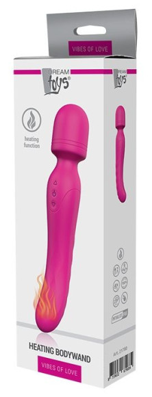 Ярко-розовый жезловый вибратор Heating Bodywand с нагревом - 23,2 см. Ярко-розовый жезловый вибратор Heating Bodywand с нагревом - 23,2 см.
