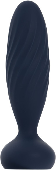 Темно-синяя анальная вибропробка Jordan с поступательными движениями - 12 см. Темно-синяя анальная вибропробка Jordan с поступательными движениями - 12 см.