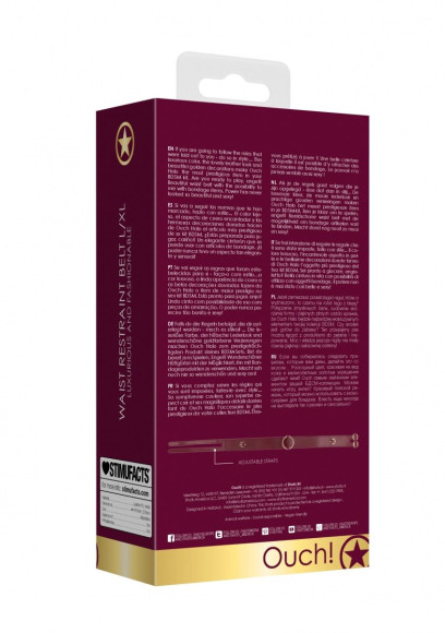 Бордовый ремень Halo Waist Belt - размер L-XL Бордовый ремень Halo Waist Belt - размер L-XL