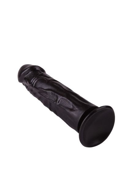 Упругий чёрный фаллоимитатор на подошве-присоске - 18,8 см. Упругий чёрный фаллоимитатор на подошве-присоске - 18,8 см.