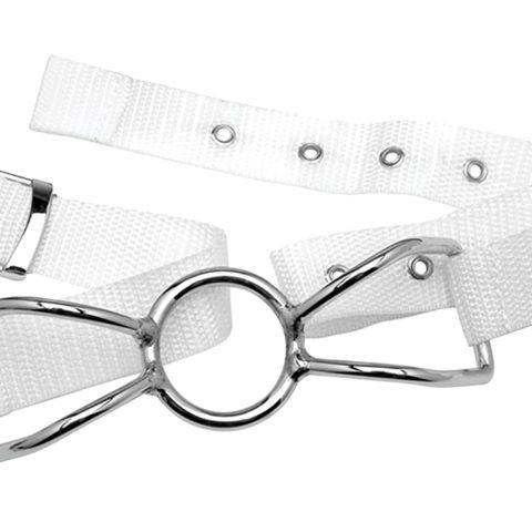 Расширитель для рта Asylum Patient Mouth Restraint with Metal Bit белого цвета