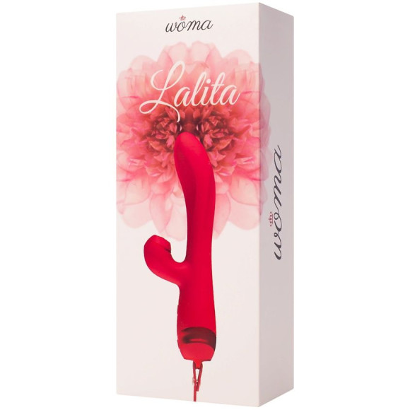 Красный вибратор-кролик с осцилляцией Lalita - 23 см. Красный вибратор-кролик с осцилляцией Lalita - 23 см.