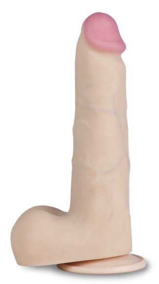 Телесный перезаряжаемый вибратор-реалистик из неоскин - 22 см. Телесный перезаряжаемый вибратор-реалистик из неоскин - 22 см.