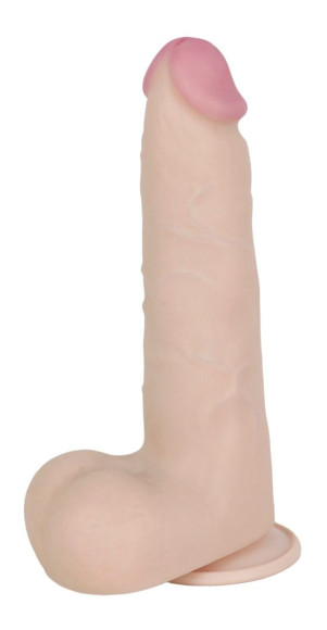 Телесный перезаряжаемый вибратор-реалистик из неоскин - 22 см. Телесный перезаряжаемый вибратор-реалистик из неоскин - 22 см.