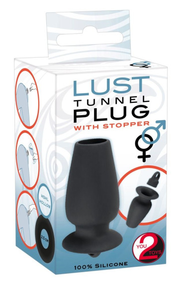 Пробка-туннель с заглушкой Lust Tunnel Plug with Stopper Пробка-туннель с заглушкой Lust Tunnel Plug with Stopper