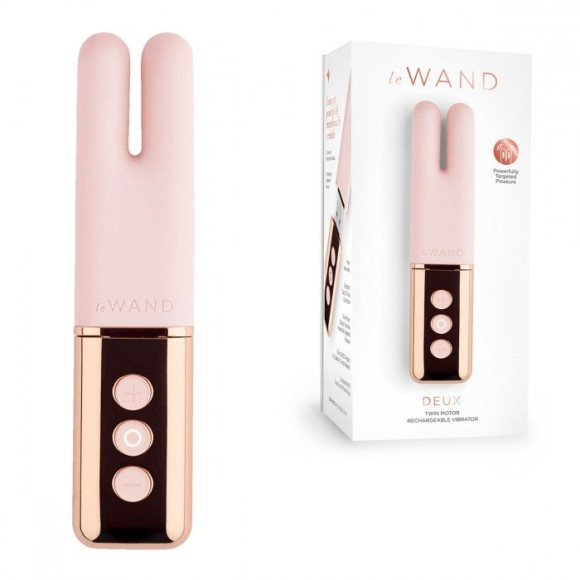 Пудровый двухмоторный мини-вибратор Le Wand Deux Пудровый двухмоторный мини-вибратор Le Wand Deux