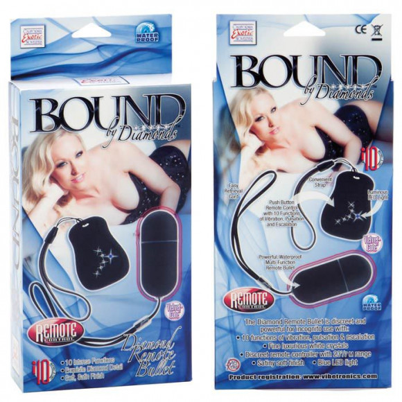 Чёрное виброяйцо на радиоуправлении BOUND BY DIAMONDS