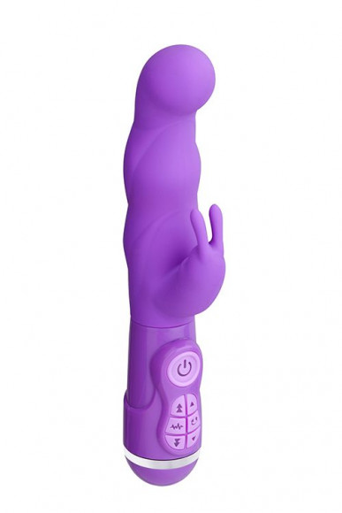 Фиолетовый вибратор с клиторальным стимулятором NSTYLE DUO VIBRATOR 5.5INCH - 14 см. Фиолетовый вибратор с клиторальным стимулятором NSTYLE DUO VIBRATOR 5.5INCH - 14 см.