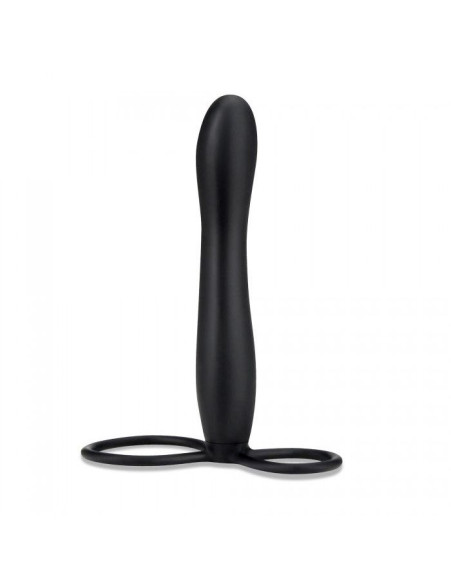 Черная насадка на пенис для двойной стимуляции Mojo BlackJack - 15 см. Черная насадка на пенис для двойной стимуляции Mojo BlackJack - 15 см.