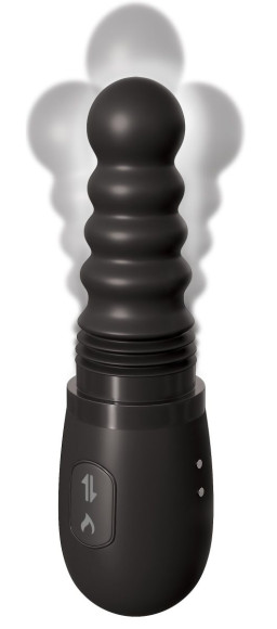 Черный анальный вибратор Gyrating Ass Thruster