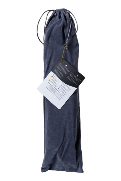 Черная анальная втулка с фиолетово-белым хвостом - размер S Черная анальная втулка с фиолетово-белым хвостом - размер S