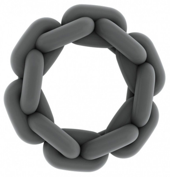 Серое эрекционное кольцо SONO №5 Серое эрекционное кольцо SONO №5