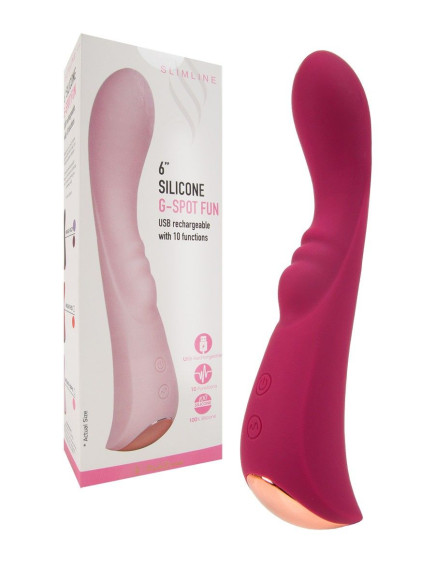 Малиновый вибратор для G-стимуляции - 19,1 см. Малиновый вибратор для G-стимуляции - 19,1 см.