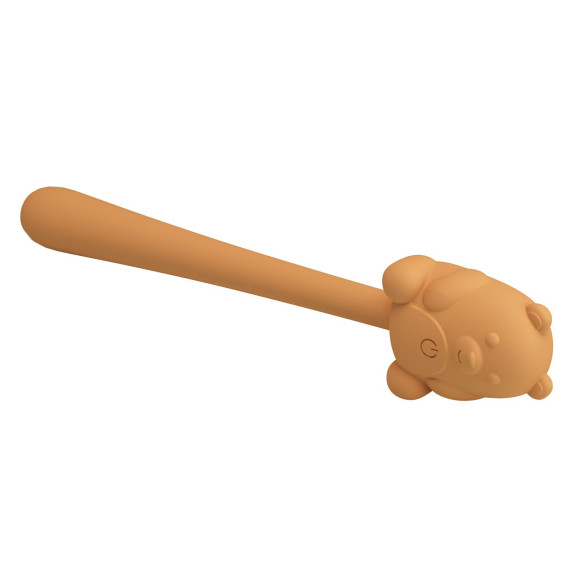 Бежевый универсальный гибкий вибратор - 13,3 см. Бежевый универсальный гибкий вибратор - 13,3 см.