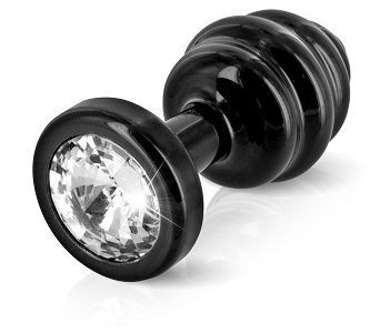 Большой чёрный винтовой плаг ANNI Ano black T2 - 7,5 см. Большой чёрный винтовой плаг ANNI Ano black T2 - 7,5 см.