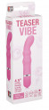 Розовый силиконовый вибратор NEON TEASER VIBE PINK - 11,4 см.