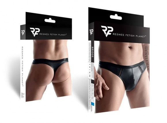 Трусы-стринги wetlook с сетчатыми вставками Трусы-стринги wetlook с сетчатыми вставками