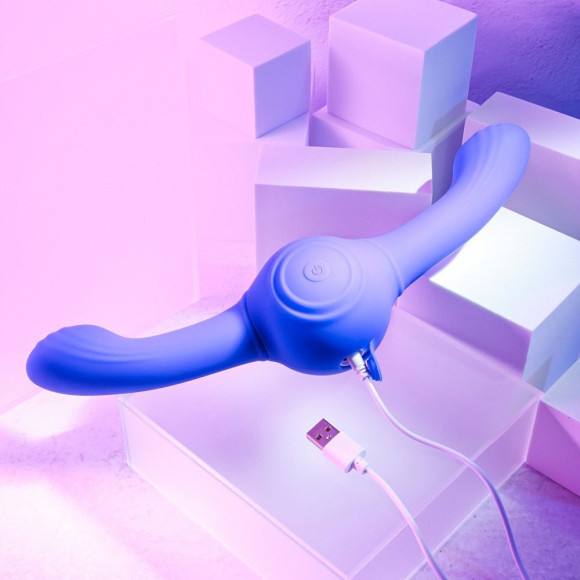 Фиолетовый двусторонний вибромассажер Our Gyro Vibe - 29,5 см. Фиолетовый двусторонний вибромассажер Our Gyro Vibe - 29,5 см.