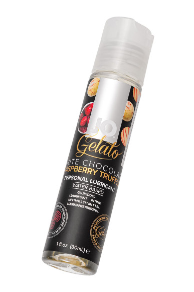 Лубрикант с ароматом трюфелей из белого шоколада и малины JO GELATO WHITE CHOCOLATE RASPBERRY TRUFFLE - 30 мл. Лубрикант с ароматом трюфелей из белого шоколада и малины JO GELATO WHITE CHOCOLATE RASPBERRY TRUFFLE - 30 мл.