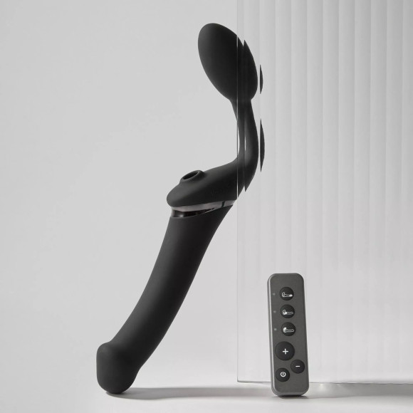 Черный безремневой вибрострапон Strap-On-Me Multi Orgasm Size XL Черный безремневой вибрострапон Strap-On-Me Multi Orgasm Size XL