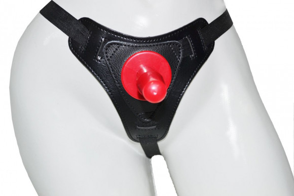 Трусики Harness из искусственной кожи