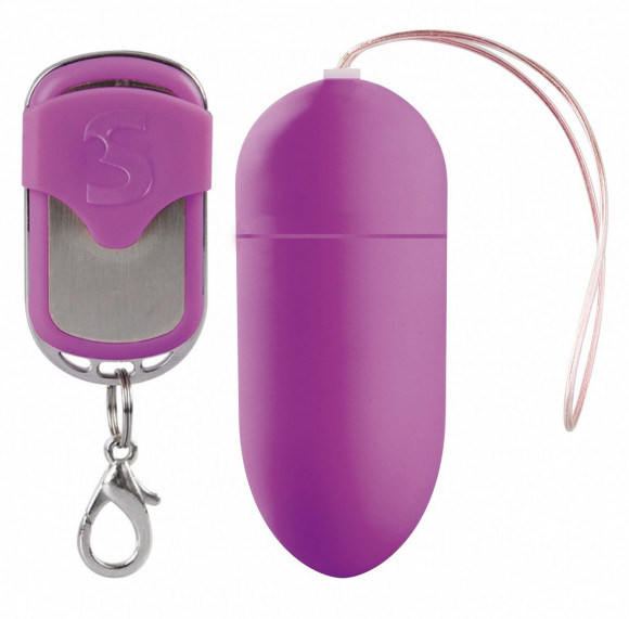 Фиолетовое перезаряжаемое виброяйцо с ДУ Rechargeable Vibrating Egg