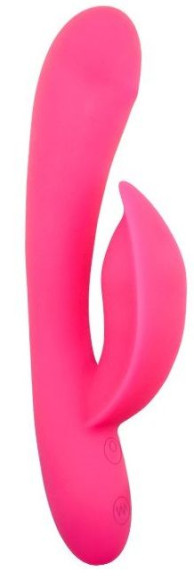 Розовый перезаряжаемый вибромассажер Sidney с функцией поглаживания - 19,5 см. Розовый перезаряжаемый вибромассажер Sidney с функцией поглаживания - 19,5 см.