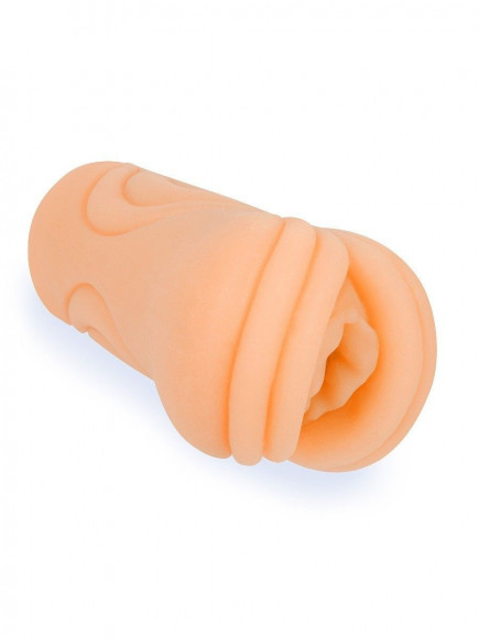 Телесный мастурбатор-вагина с рельефом на поверхности Телесный мастурбатор-вагина с рельефом на поверхности
