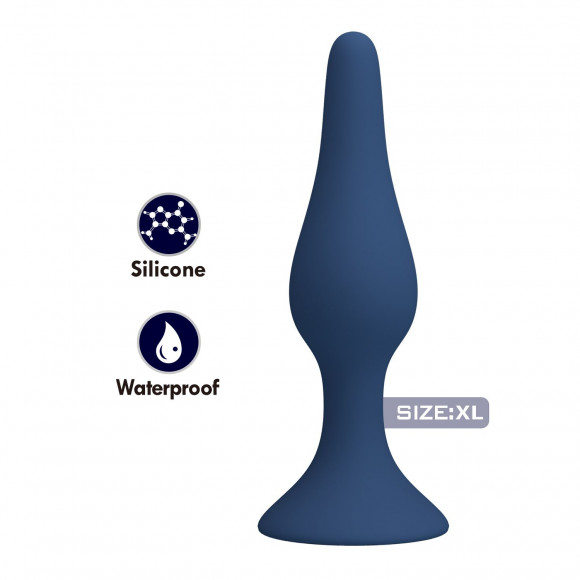 Синяя анальная пробка Slim Anal Plug XL - 15,4 см. Синяя анальная пробка Slim Anal Plug XL - 15,4 см.