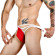 Красные сексуальные трусы-стринги на тонких белых бретелях Красные сексуальные трусы-стринги на тонких белых бретелях