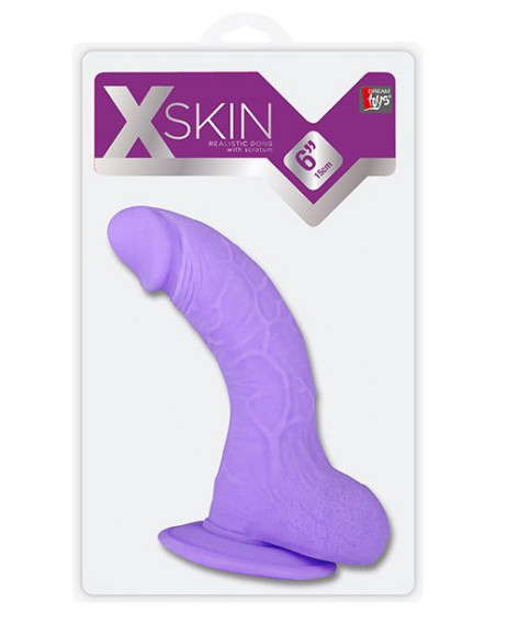 Фиолетовый фаллоимитатор на присоске XSKIN 6 TPR DONG PURPLE - 15 см. Фиолетовый фаллоимитатор на присоске XSKIN 6 TPR DONG PURPLE - 15 см.