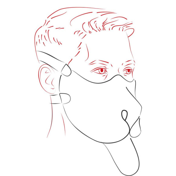 Черная неопреновая маска  Дог 